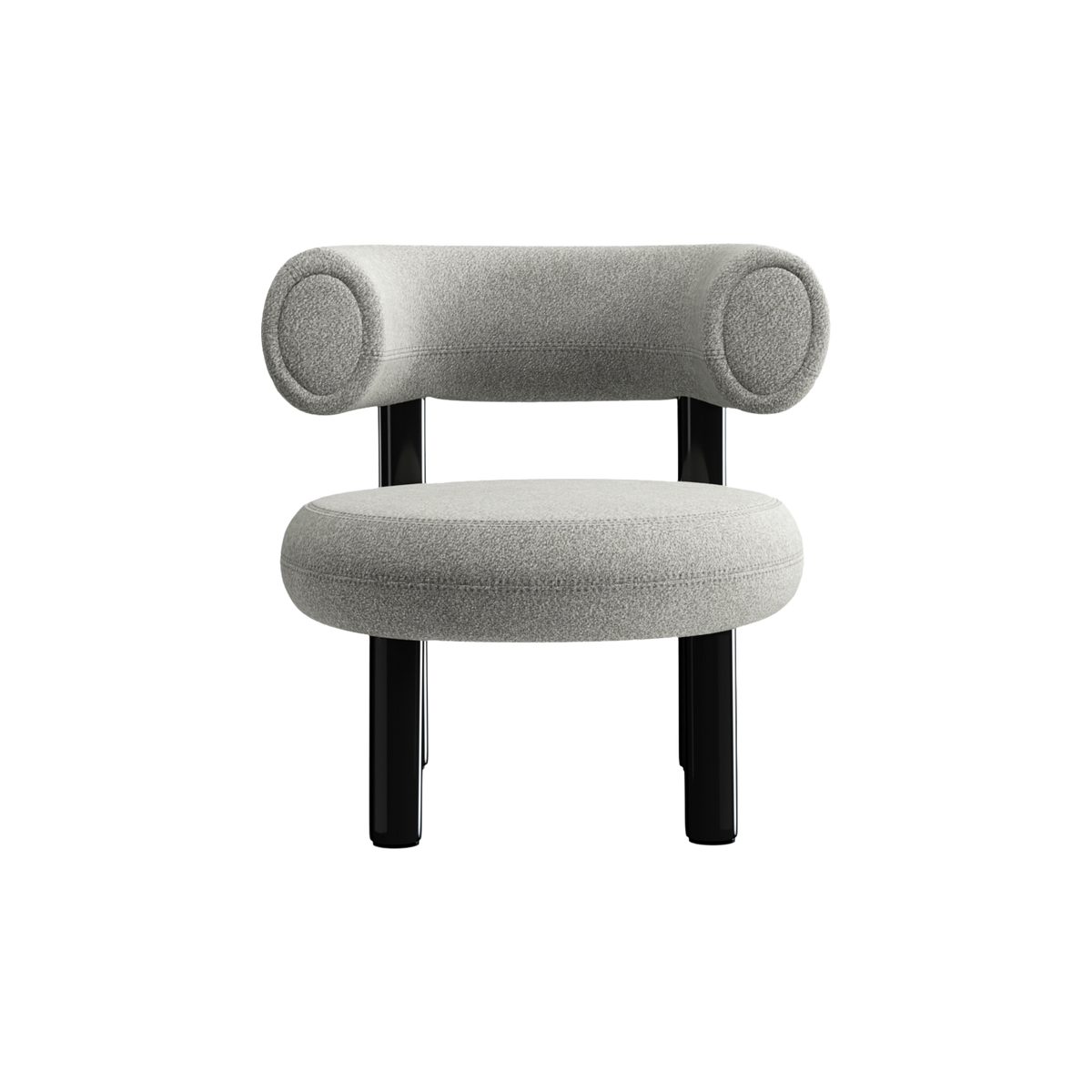 Fat Lounge Chair Polished Black Steel (Display Sale)