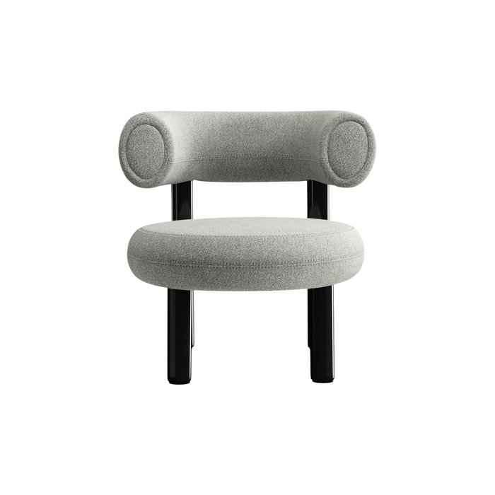 Fat Lounge Chair Polished Black Steel (Display Sale)