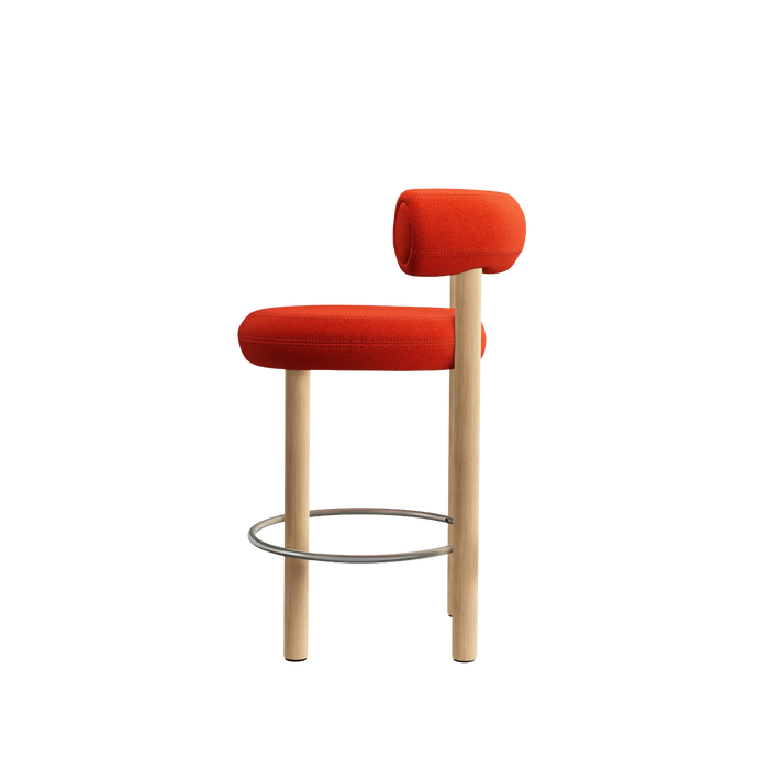 Fat Counter Stool - Brushed Natural Wood (Display Sale)