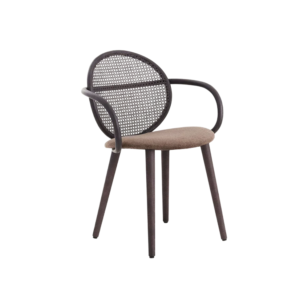 Loop Dining Armchair With Solid Wood Legs (Display Sale)