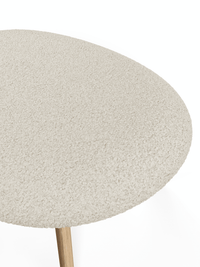 Tom Dixon Slab Ottoman Natural Kvadrat Elle Boucle side view