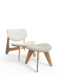 Tom Dixon Slab Ottoman Natural Kvadrat Elle Boucle with matching Slab seating