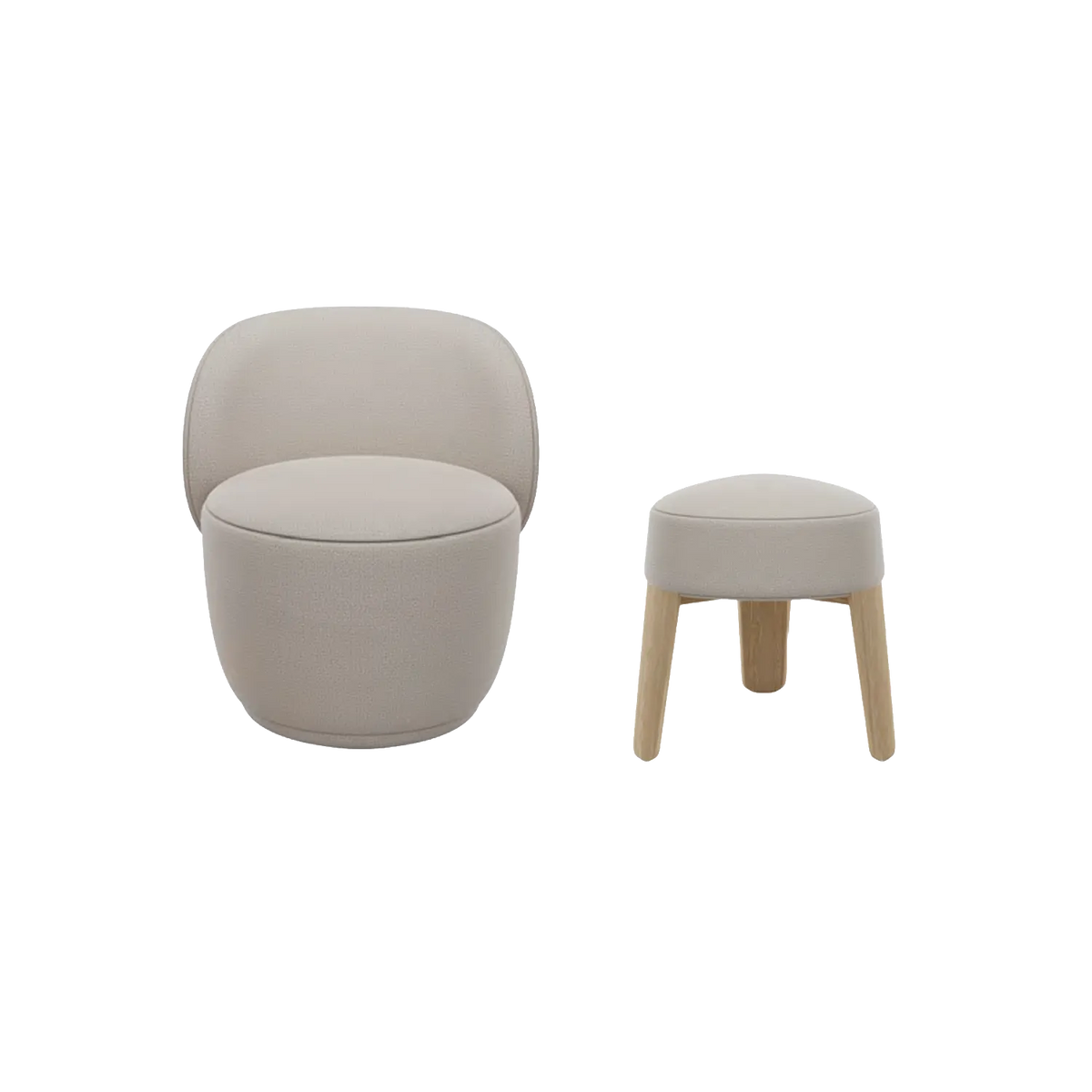 Blomus - Kuon Swivel Chair + Stool (Display Sale)