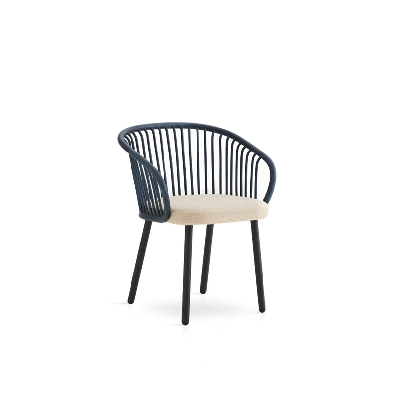 Huma Dining Armchair With Metal Legs