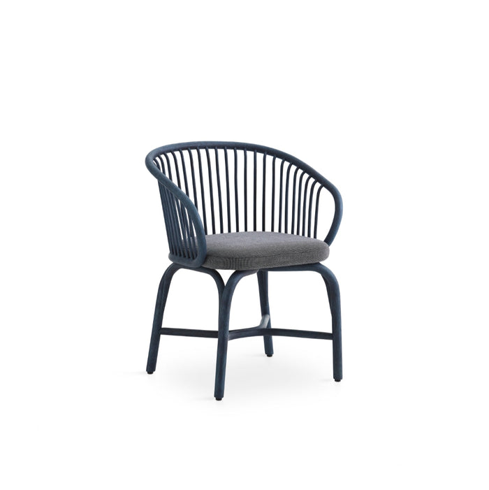 Huma Dining Armchair With Rattan Legs