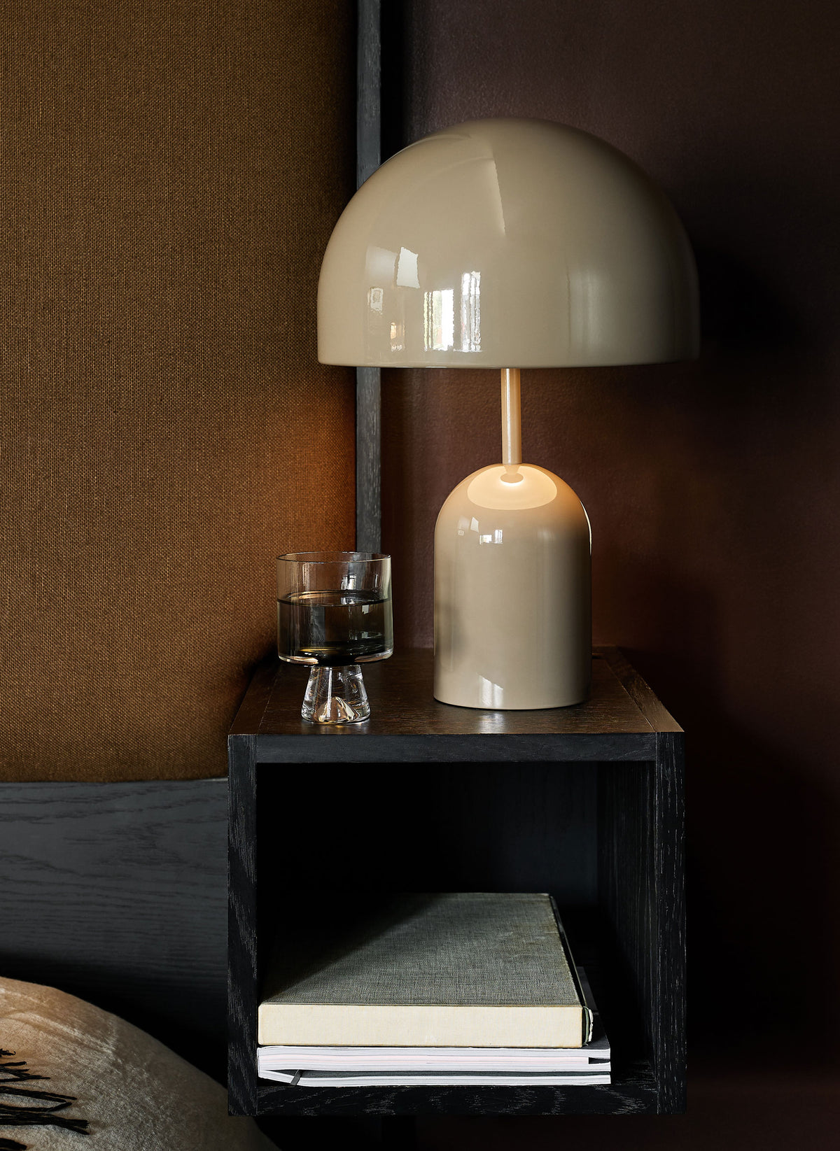 Tom Dixon Bell Table Light in taupe, detail view