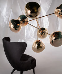 Tom Dixon Melt Large Chandelier in the official Milan installation