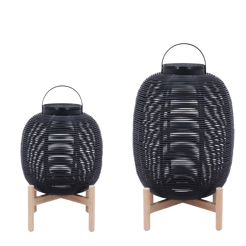 Tika Lantern Teak Base
