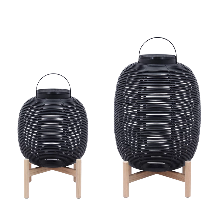 Tika Lantern Teak Base