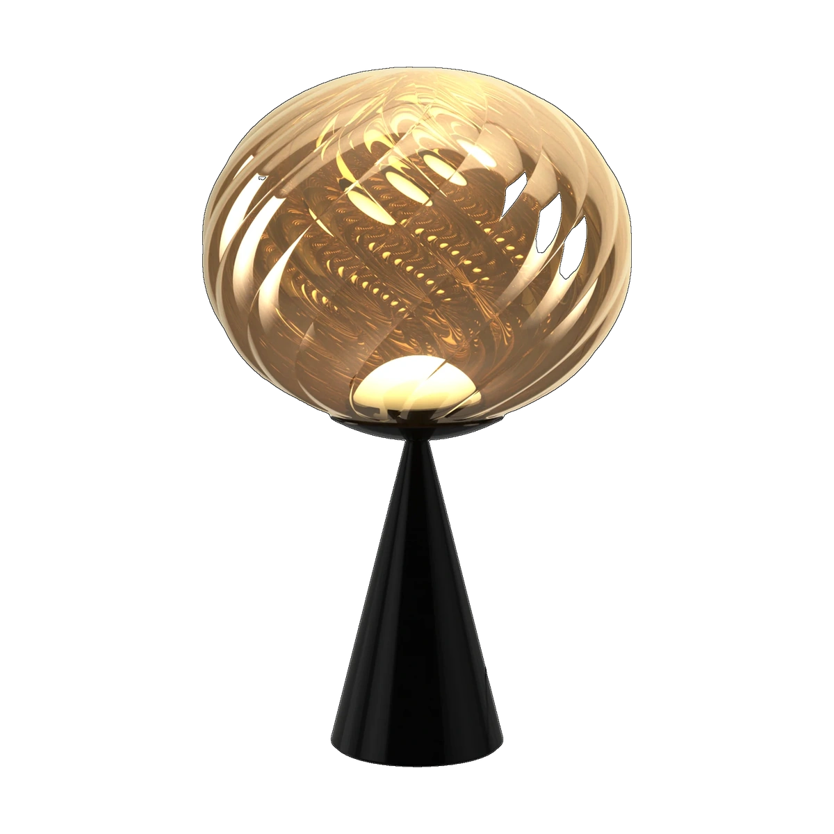 Whirl Table Light, Gold Polished Polycarbonate by Tom Dixon