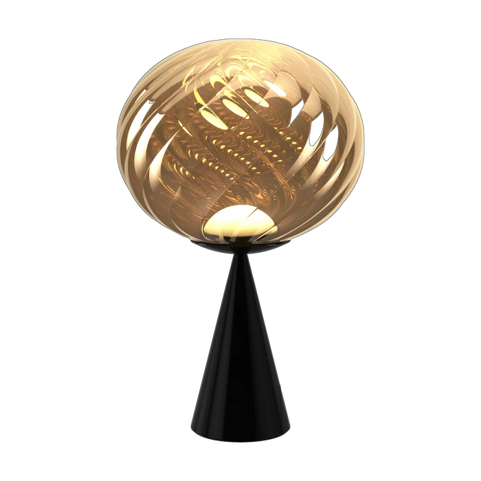Whirl Table Light, Gold Polished Polycarbonate by Tom Dixon