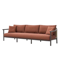 Arata Sofa 3PL Grey Brown outdoor furniture by SKLD Studio, designed by Valerio Sommella