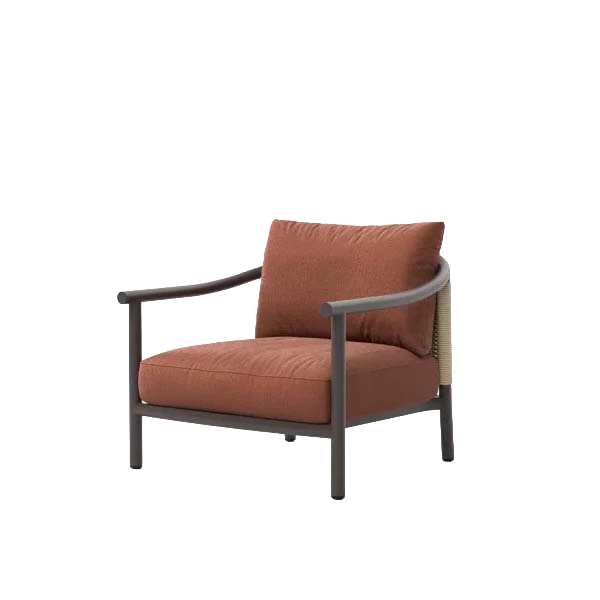 Arata Armchair Grey Brown outdoor furniture by SKLD Studio, designed by Valerio Sommella