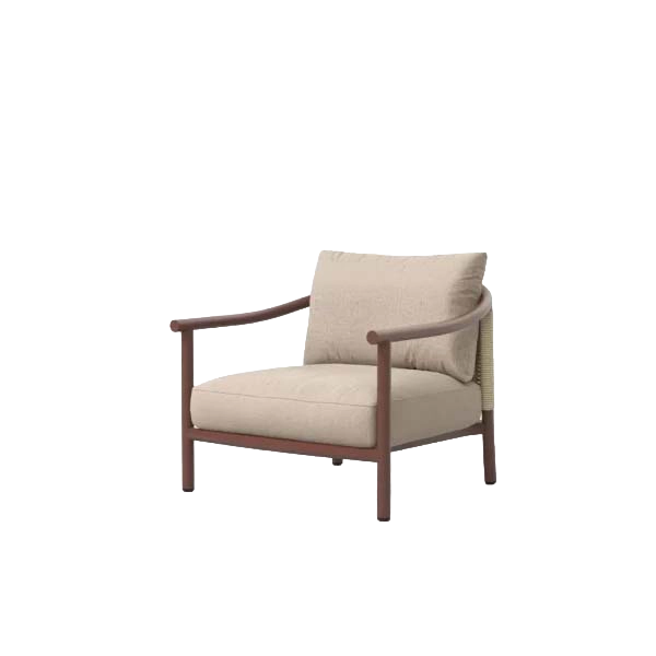 Arata Armchair Rust outdoor furniture by SKLD Studio, designed by Valerio Sommella
