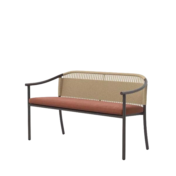 Arata Dining Bench Grey Brown outdoor furniture by SKLD Studio, designed by Valerio Sommella