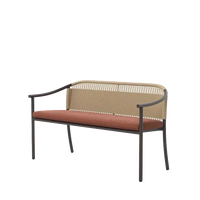 Arata Dining Bench Grey Brown outdoor furniture by SKLD Studio, designed by Valerio Sommella