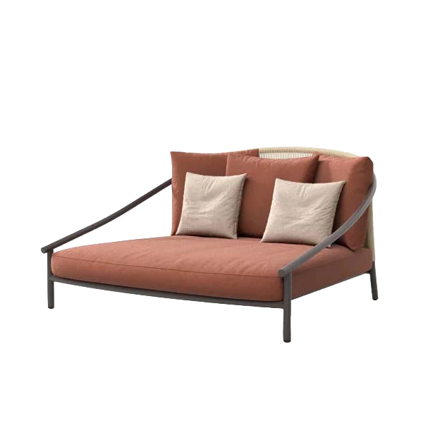 Arata Daybed Grey Brown outdoor furniture by SKLD Studio, designed by Valerio Sommella