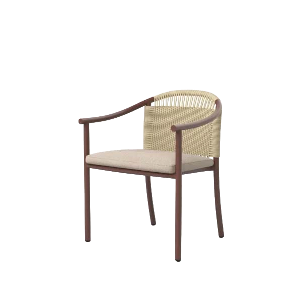 Arata outdoor dining chair rust by SKLD Studio