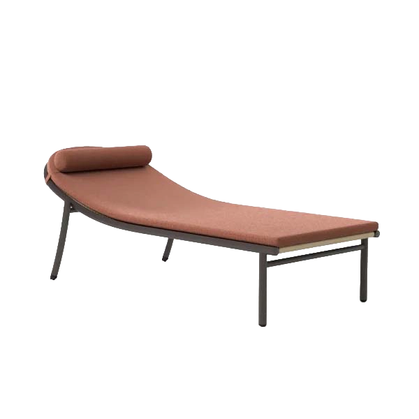 Arata Lounger Grey Brown outdoor furniture by SKLD Studio, designed by Valerio Sommella