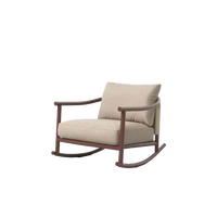 Arata outdoor rocking chair rust by SKLD Studio