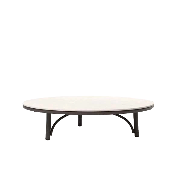 Arata Round Coffee Table Grey Brown outdoor furniture by SKLD Studio, designed by Valerio Sommella