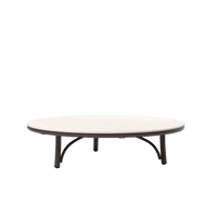 Arata Round Coffee Table Grey Brown outdoor furniture by SKLD Studio, designed by Valerio Sommella