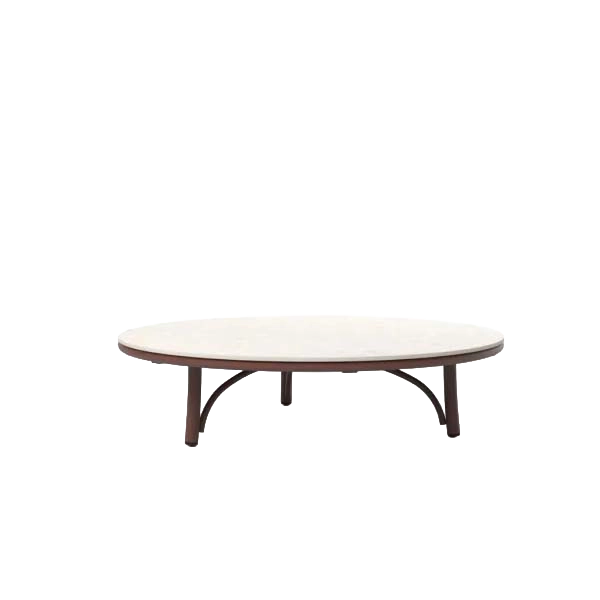 Arata Round Coffee Table Rust outdoor furniture by SKLD Studio, designed by Valerio Sommella