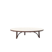 Arata Round Coffee Table Rust outdoor furniture by SKLD Studio, designed by Valerio Sommella