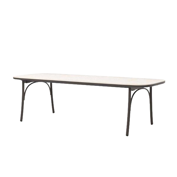 Arata Rectangular Dining Table Grey Brown outdoor furniture by SKLD Studio, designed by Valerio Sommella