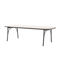 Arata Rectangular Dining Table Grey Brown outdoor furniture by SKLD Studio, designed by Valerio Sommella
