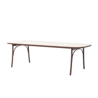 Arata Rectangular Dining Table Rust outdoor furniture by SKLD Studio, designed by Valerio Sommella