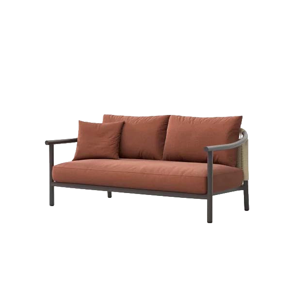 Arata Sofa 2PL Grey Brown outdoor furniture by SKLD Studio, designed by Valerio Sommella