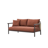 Arata Sofa 2PL Grey Brown outdoor furniture by SKLD Studio, designed by Valerio Sommella