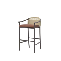 Arata Bar Stool Grey Brown outdoor furniture by SKLD Studio, designed by Valerio Sommella