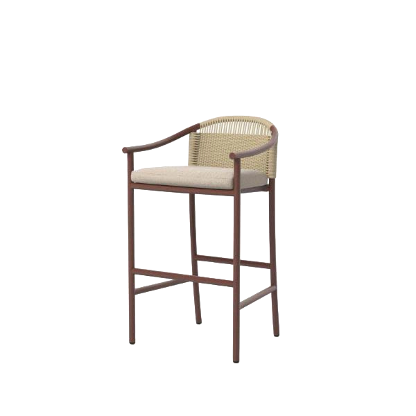 Arata Bar Stool Rust outdoor furniture by SKLD Studio, designed by Valerio Sommella