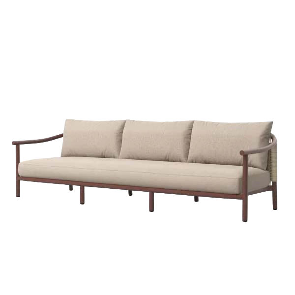 Arata Sofa 3PL Rust outdoor furniture by SKLD Studio, designed by Valerio Sommella