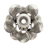 Whirl Burst Chandelier, Silver Polished Polycarbonate by Tom Dixon