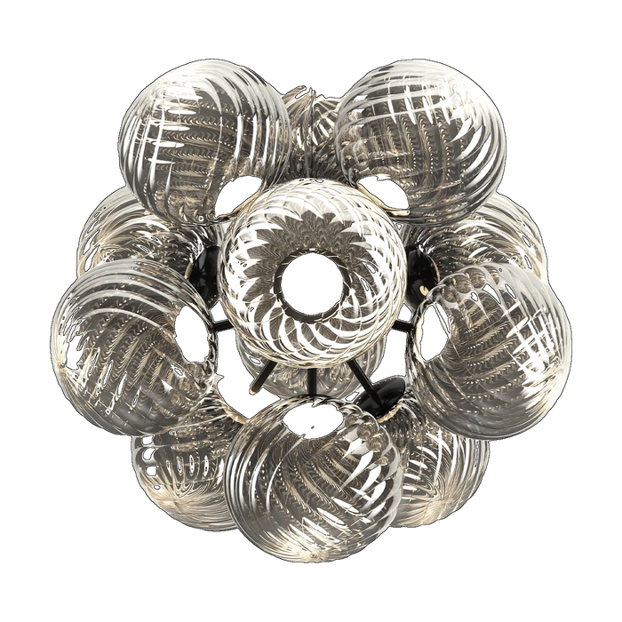Whirl Burst Chandelier, Silver Polished Polycarbonate by Tom Dixon
