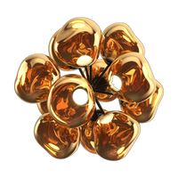 Melt Burst Chandelier, Gold Polished Polycarbonate by Tom Dixon