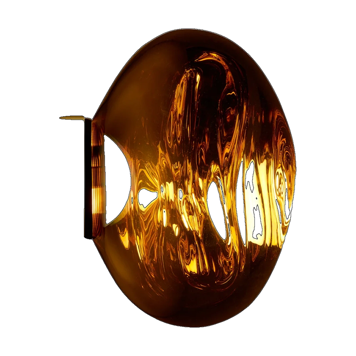 Melt Mini Surface Light, Gold Polished Polycarbonate by Tom Dixon
