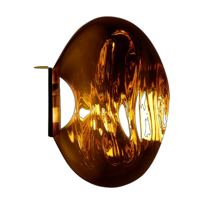 Melt Mini Surface Light, Gold Polished Polycarbonate by Tom Dixon