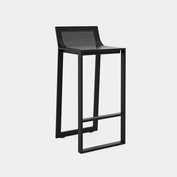 Blau High stool with high backrest