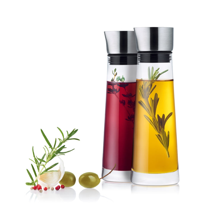 ALINJO  Oil and Vinegar Serving Set with Stainless Steel Lid