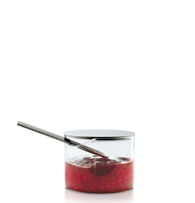 BASIC Glass Condiment Server with Stainless Steel Lid