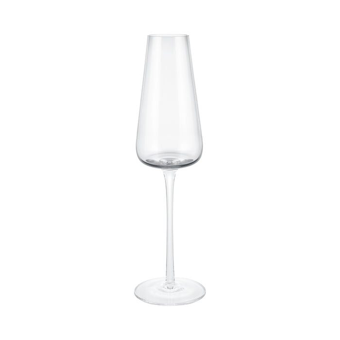 BELO Champagne Flute Glasses - 7 Ounce - Set of 6 - Clear Glass