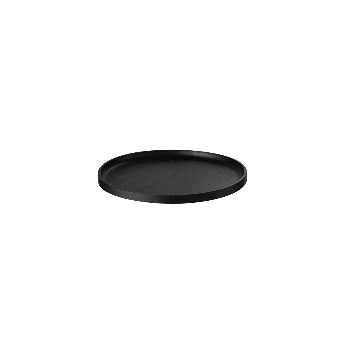 OKU Oak Round Tray - Black