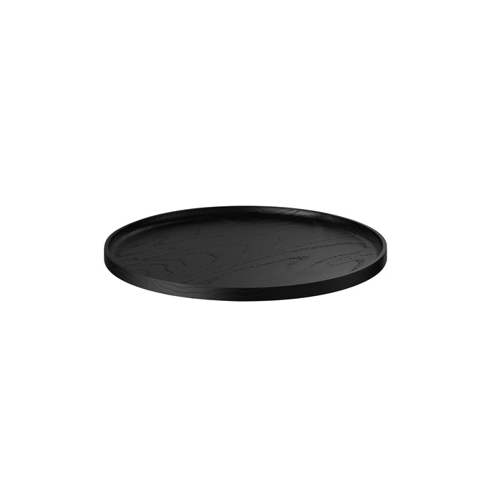 OKU Oak Round Tray - Black