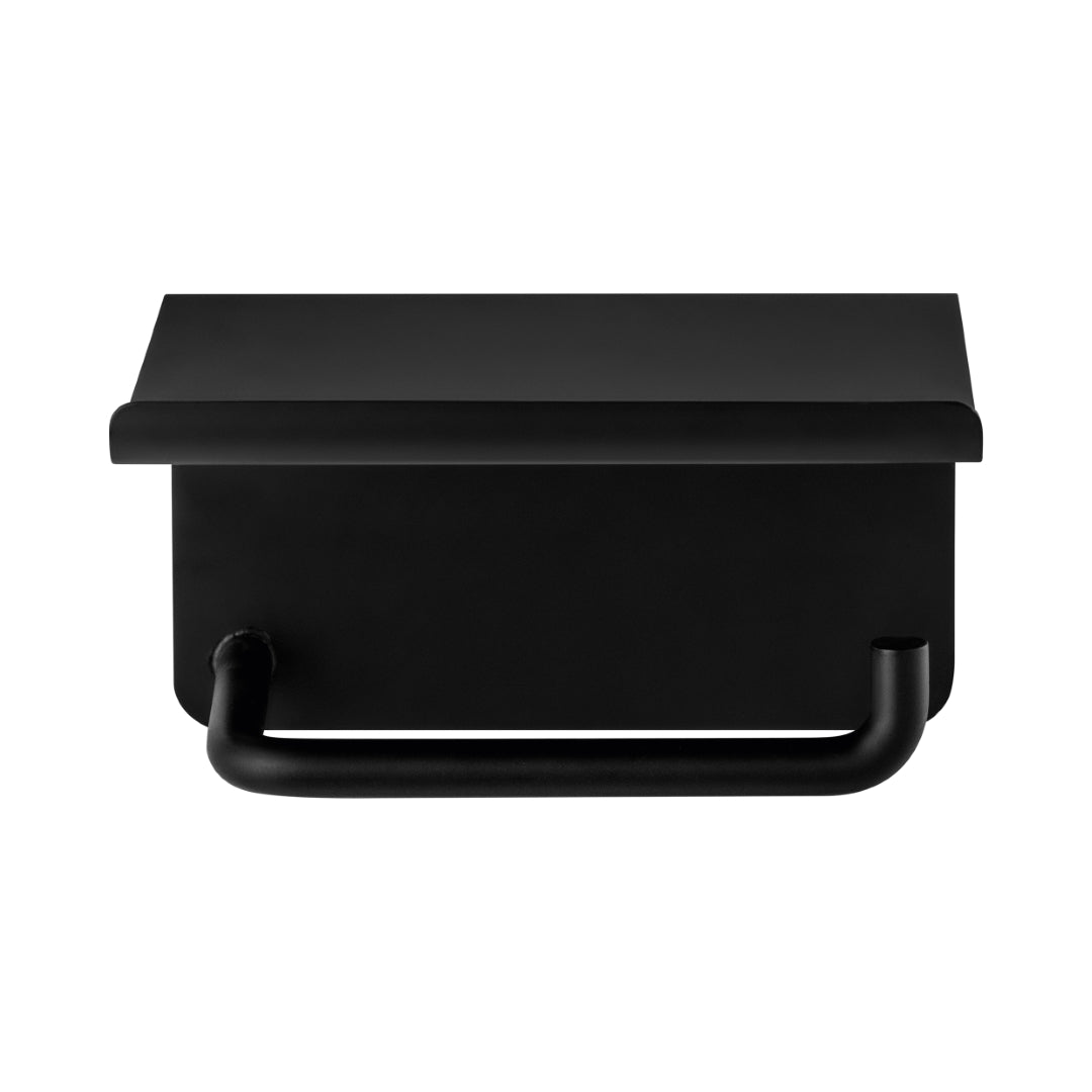 MODO Toilet Paper Holder With Tray - Black