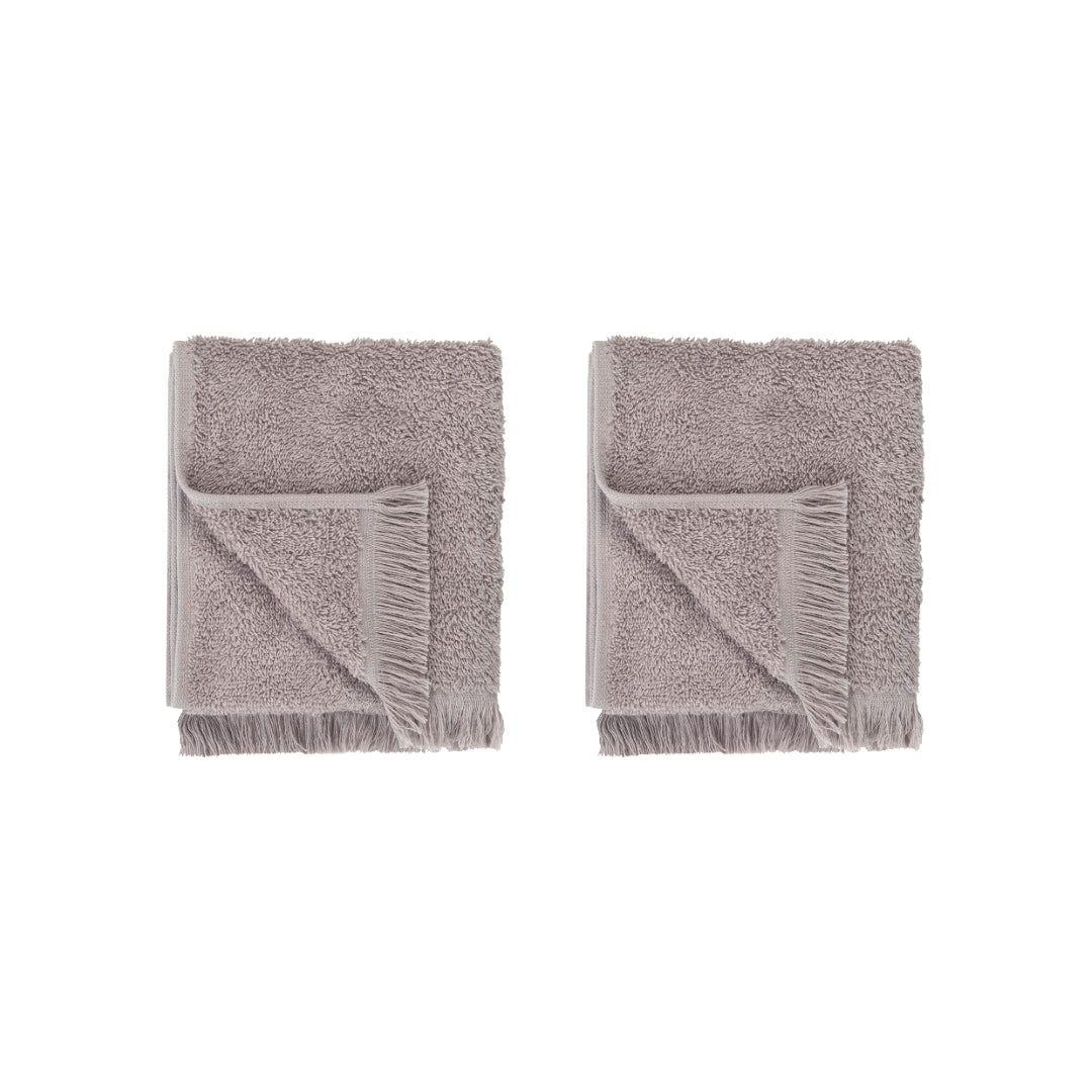 FRINO Fringed Organic Cotton Terry Guest Hand Towels 12 x 20 - 2pcs