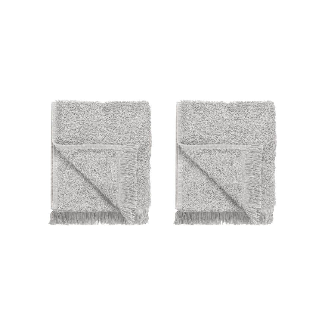 FRINO Fringed Organic Cotton Terry Guest Hand Towels 12 x 20 - 2pcs